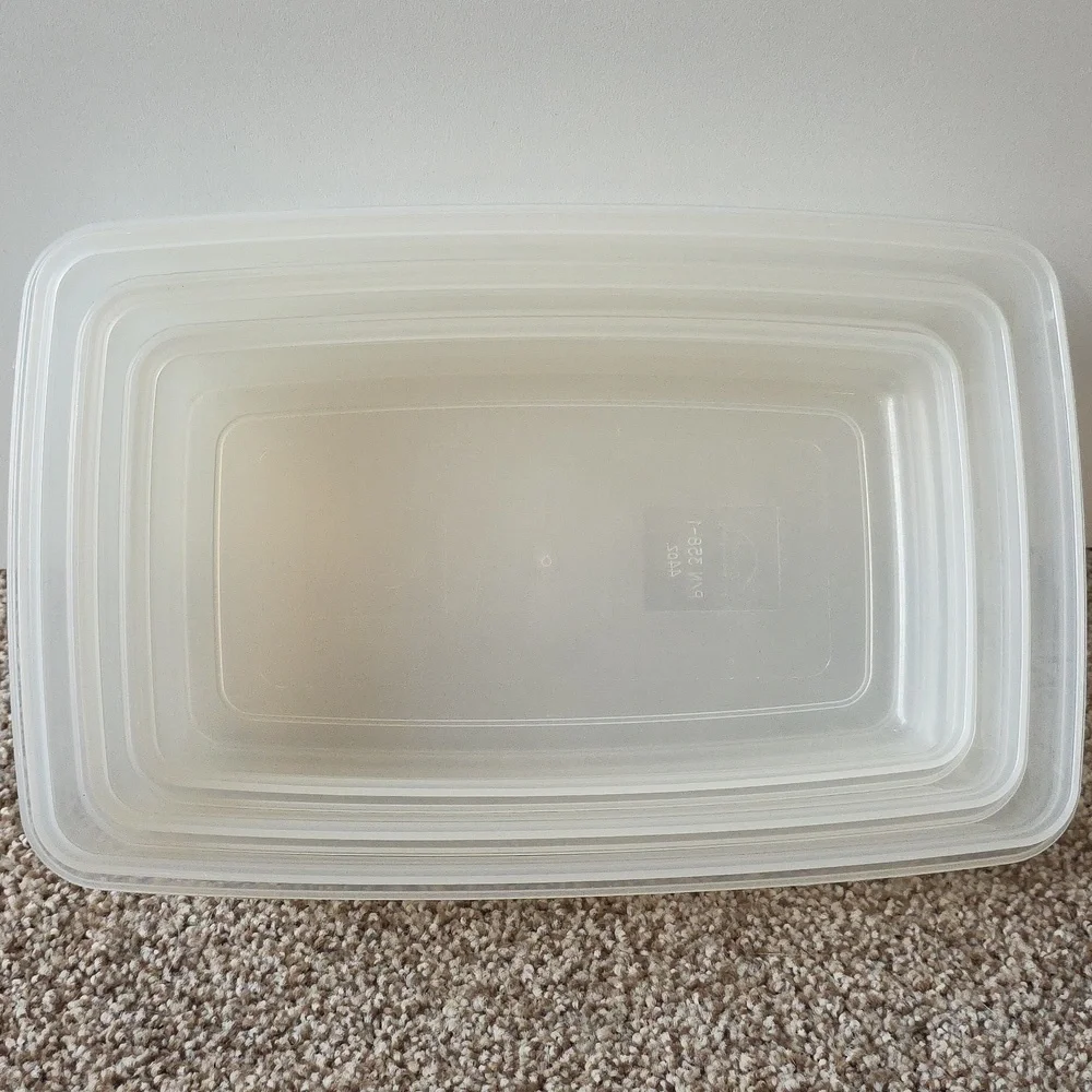 Stackable Food Storage Containers - White
